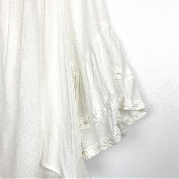 SpicySugar Short Sleeve White Crop Top with Tied Tassels - Picture 8 of 11